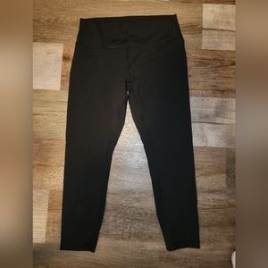 Lululemon black leggings, size 12 25"